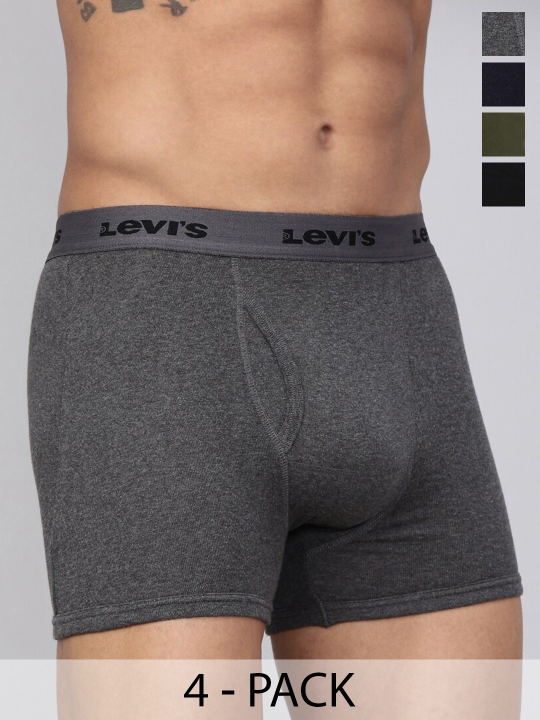 

Levis Pack Of 4 Mid-Rise Cotton Trunks 22991004-1-20088730, Assorted