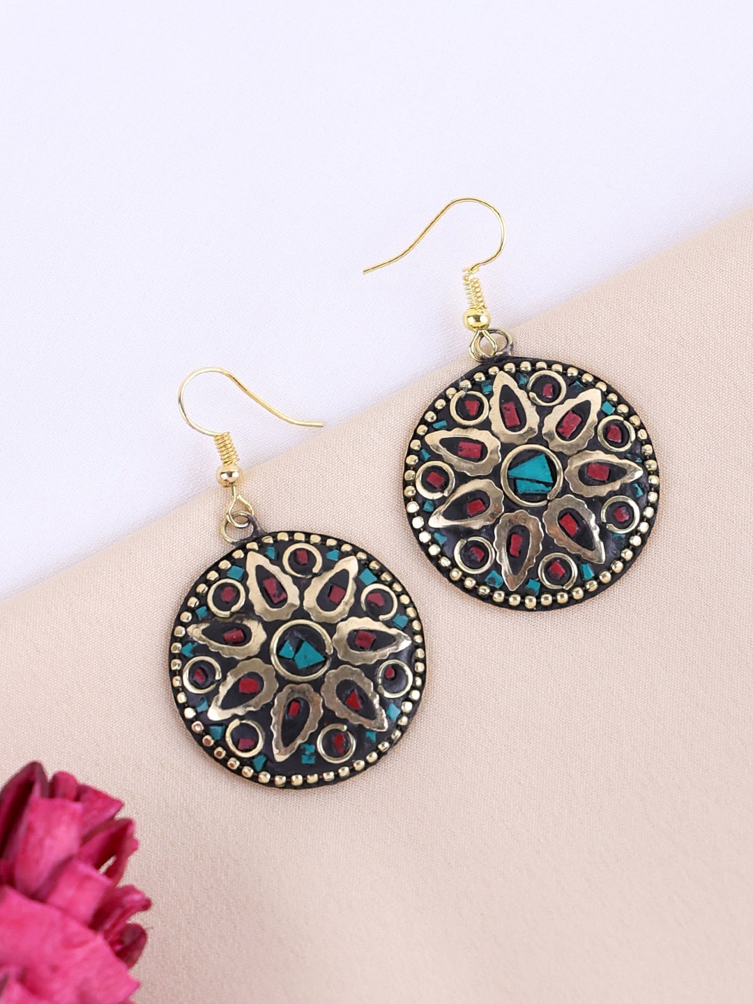 

PANASH Gold-Plated Contemporary Drop Earrings