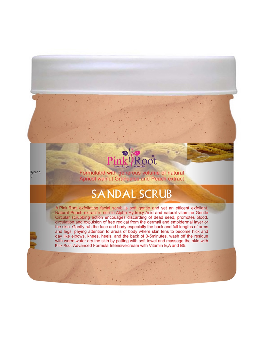 

Pink Root Sandal Face Scrub - 500 ml, White