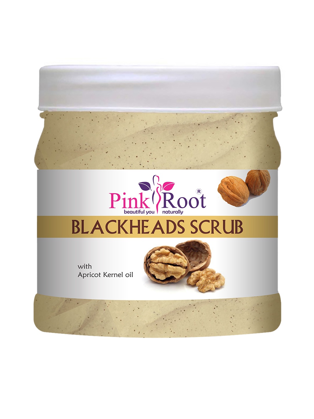 

Pink Root Blackheads Scrub With Walnut Apricot - 500 ml, White