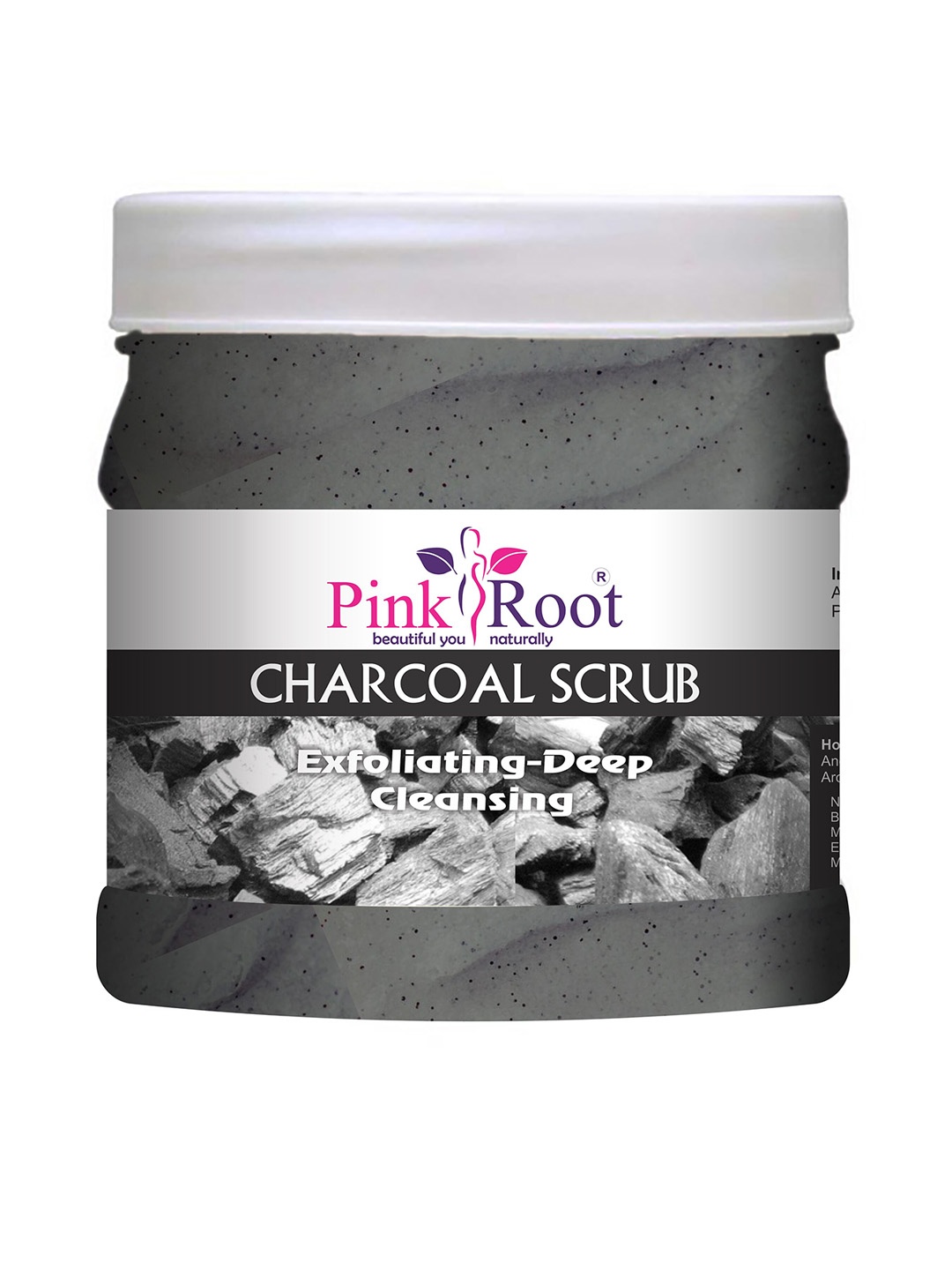 

Pink Root Charcoal Exfoliating Scrub - 500 ml, White