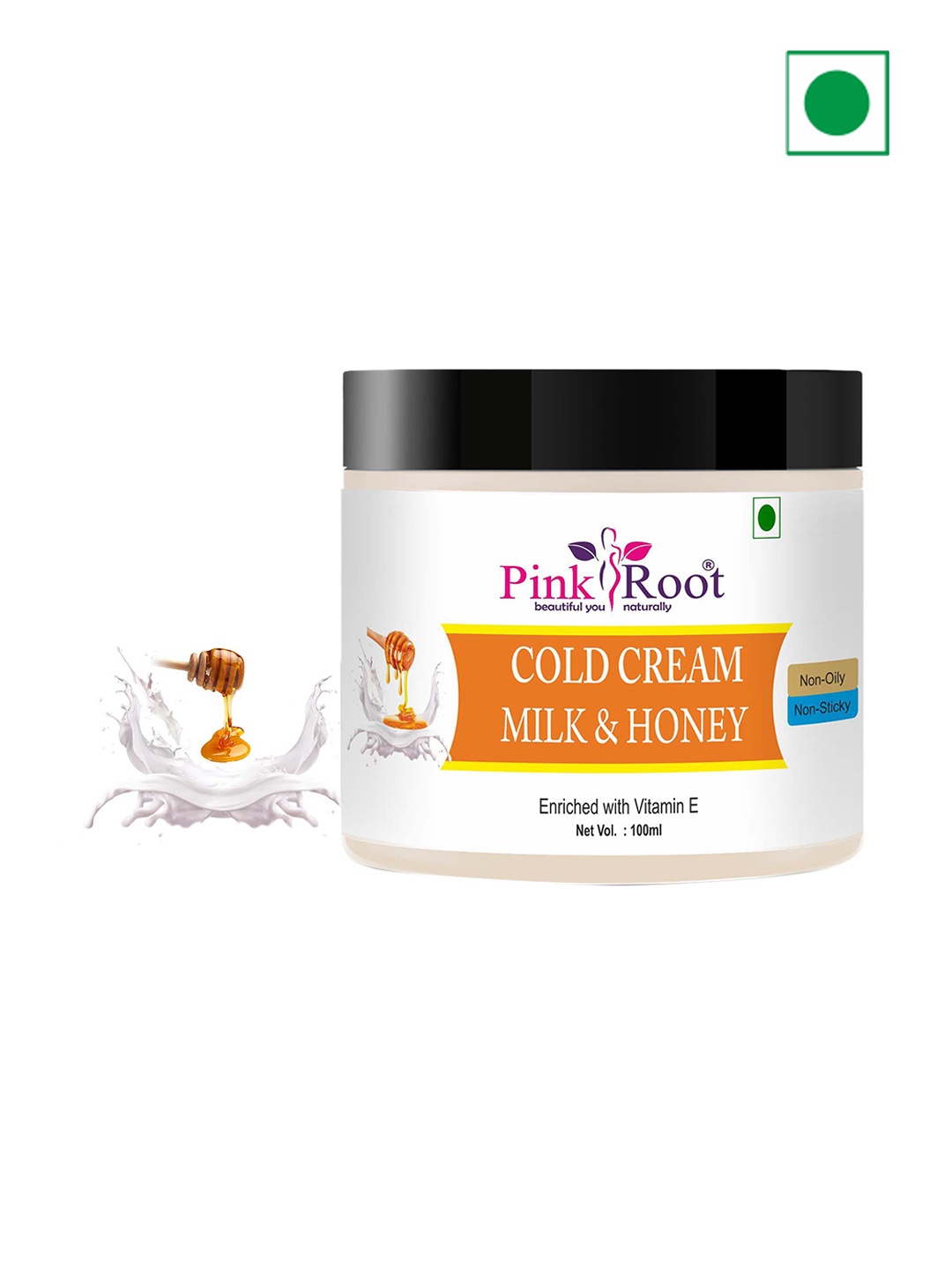 

Pink Root Milk & Honey Cold Cream with Vitamin E - 100 ml, White