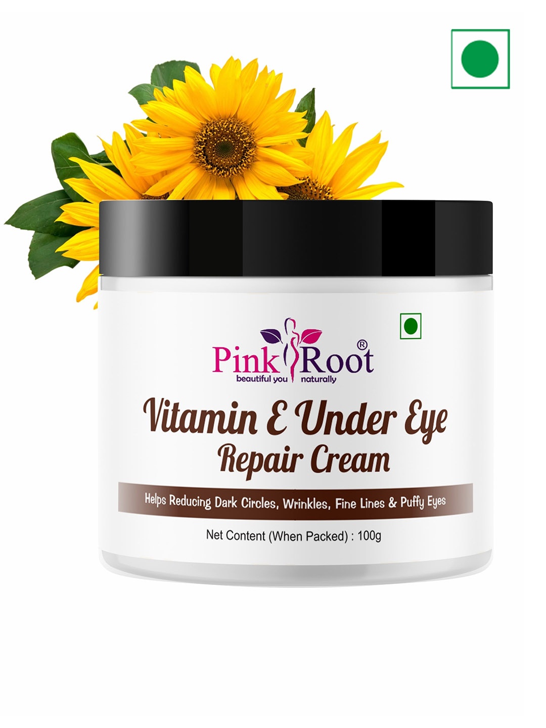 

Pink Root Vitamin E Under Eye Repair Cream - 100 ml, White