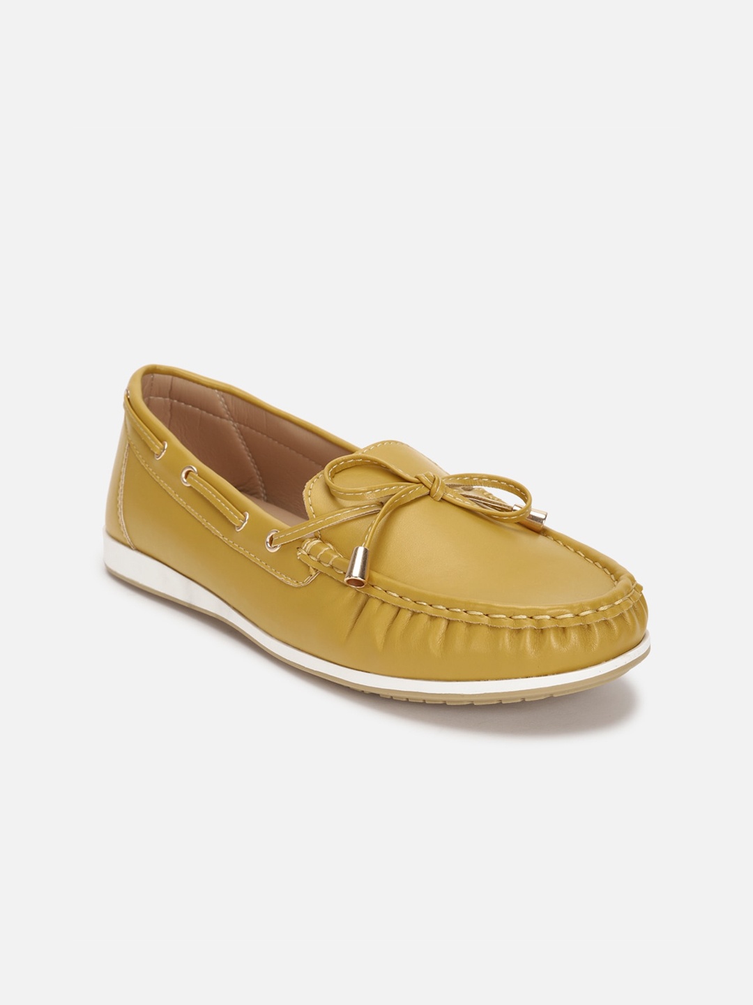 

Allen Solly Woman Bow Detailed Boat Shoes, Yellow