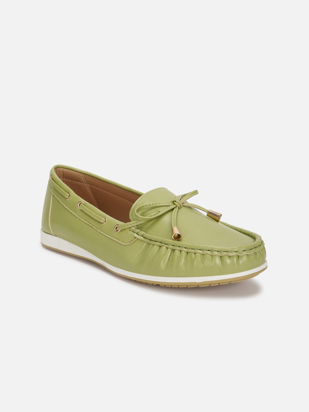 

Allen Solly Woman Bow Detailed Boat Shoes, Green