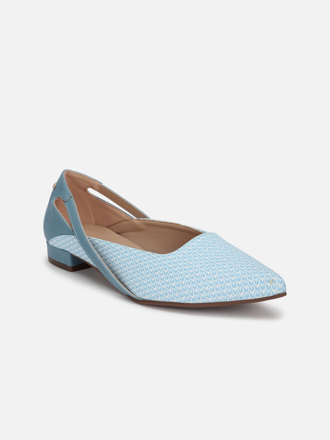 

Allen Solly Woman Pointed Toe Printed Ballerinas, Blue