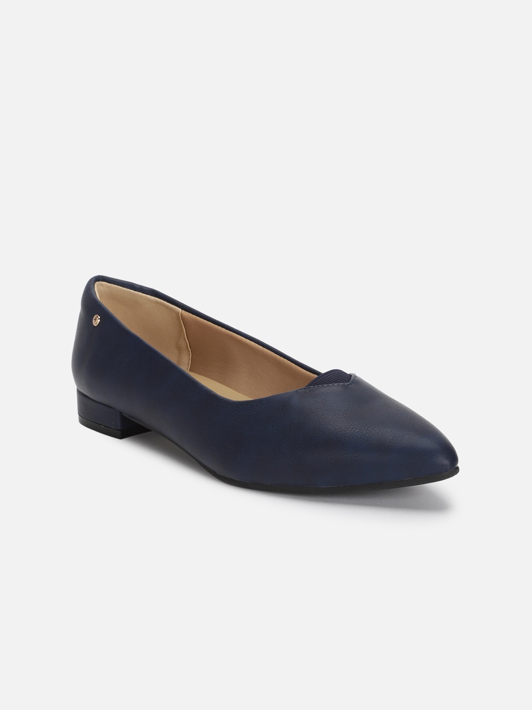 

Allen Solly Woman Pointed Toe Block Pumps, Navy blue