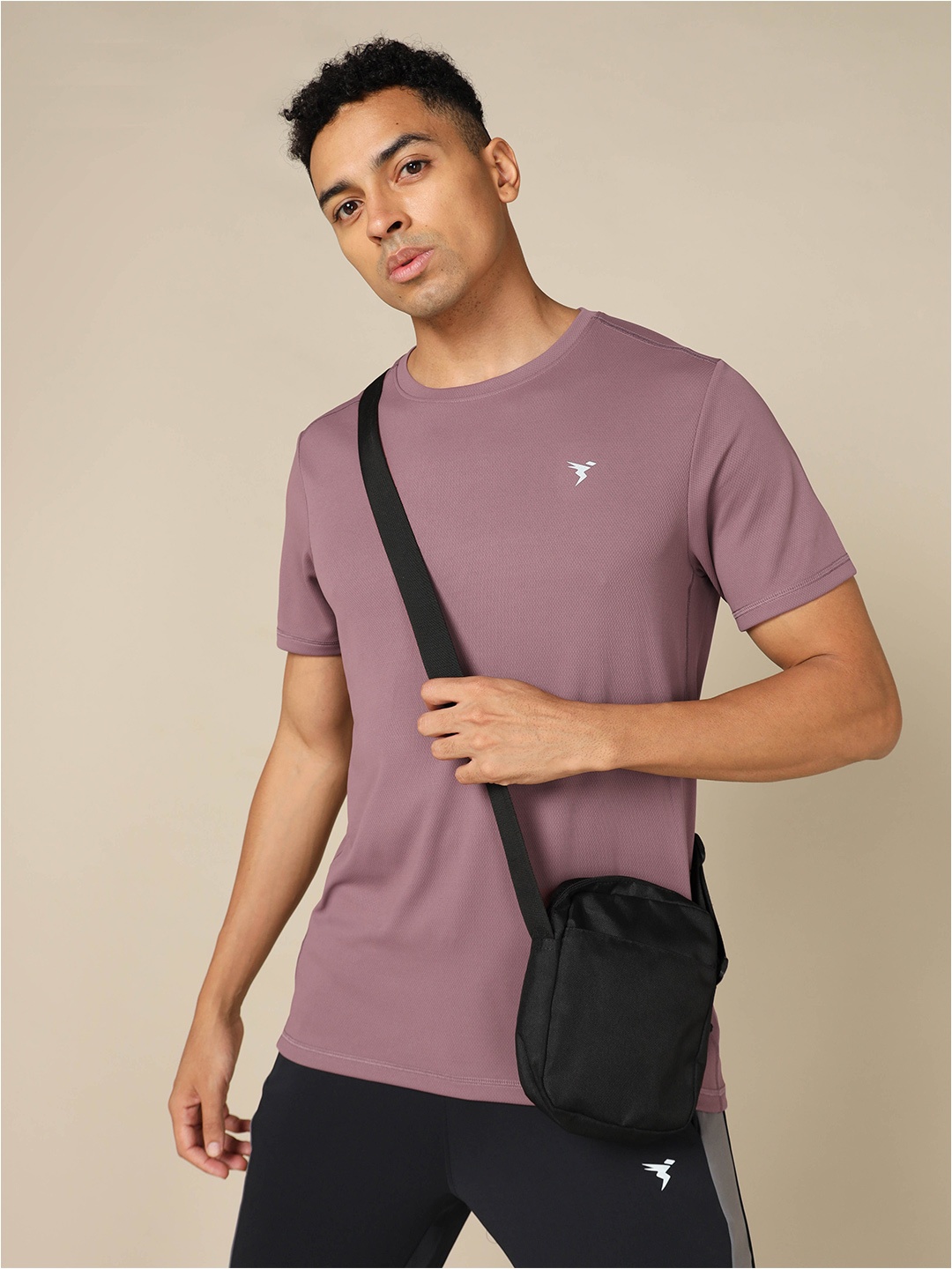 

Technosport Round Neck Anti Odour UPF50+ Sun Protection Slim Fit Training T-shirt, Purple