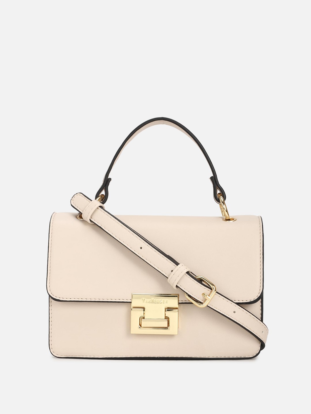 

Van Heusen Woman PU Bowling Satchel Bag, Cream