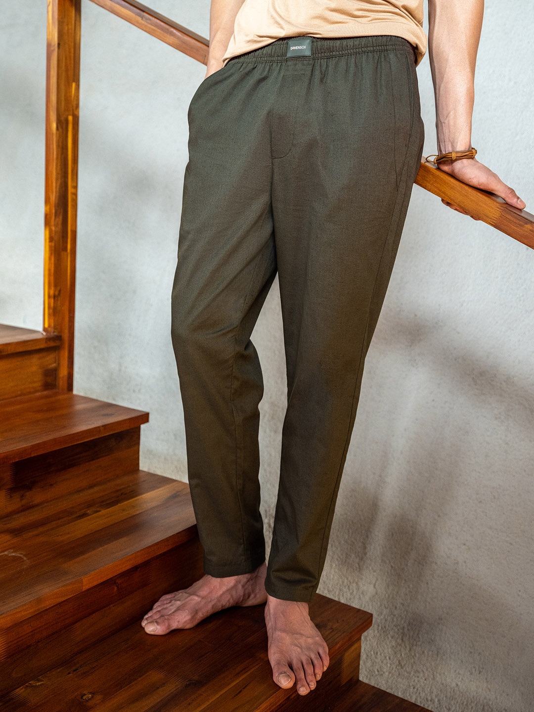 

DAMENSCH Premium Cotton-Linen Lounge Pant, Green