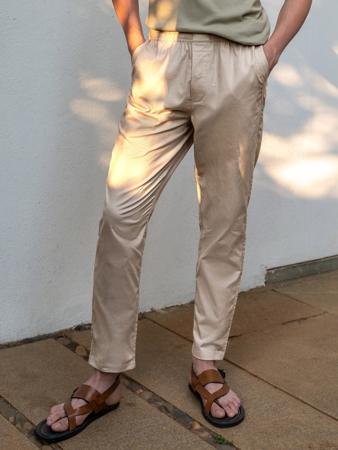 

DAMENSCH Premium Cotton-Linen Lounge Pant, Beige