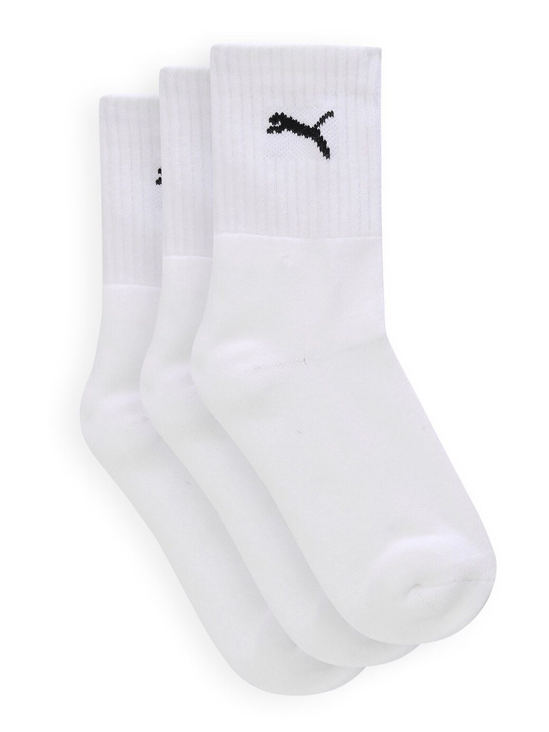 

Puma Kids Pack Of 3 Calf-Length Cotton Sport Socks, White