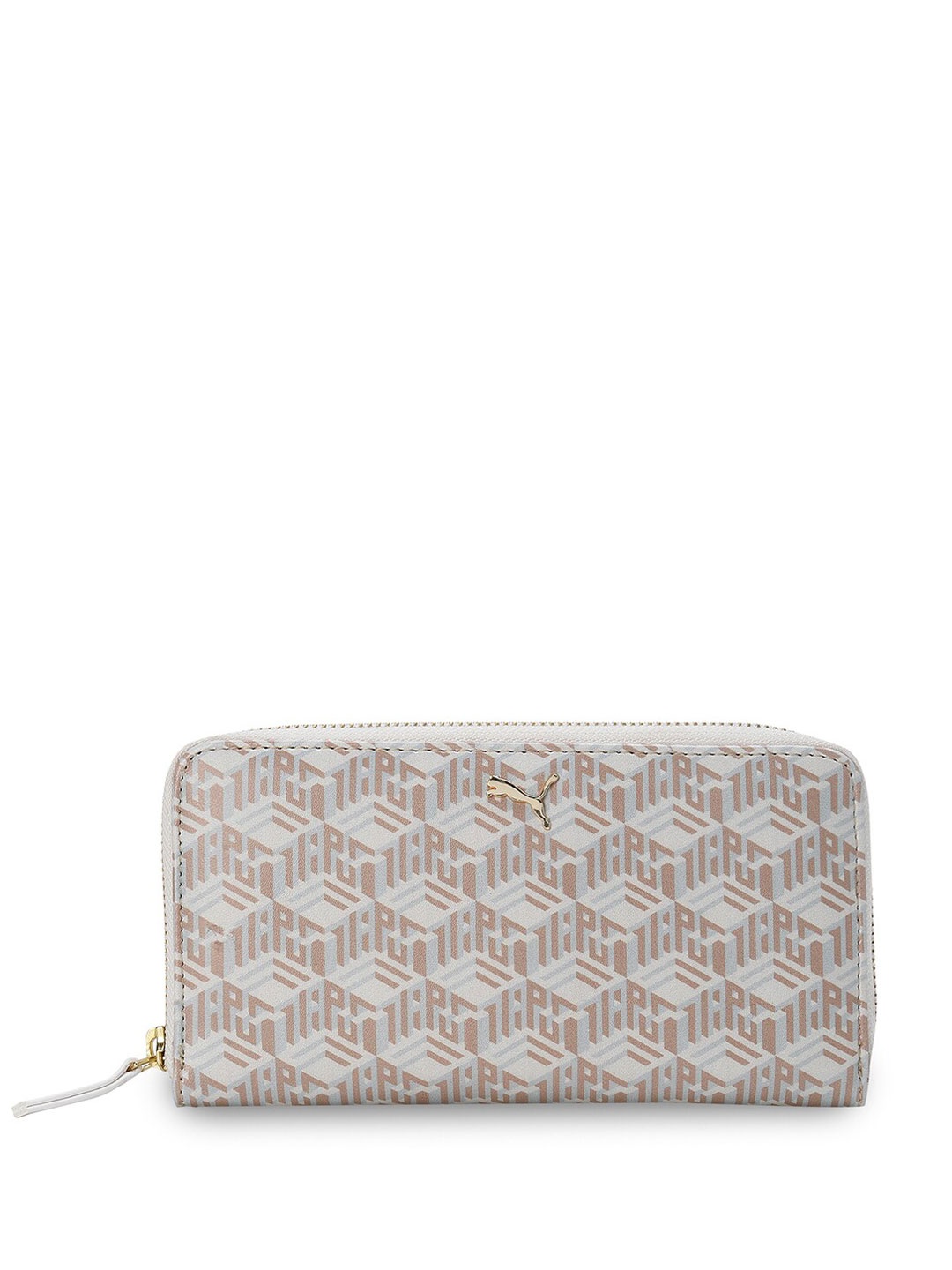 

Puma Women Printed Zip-Closure Wallet, Beige