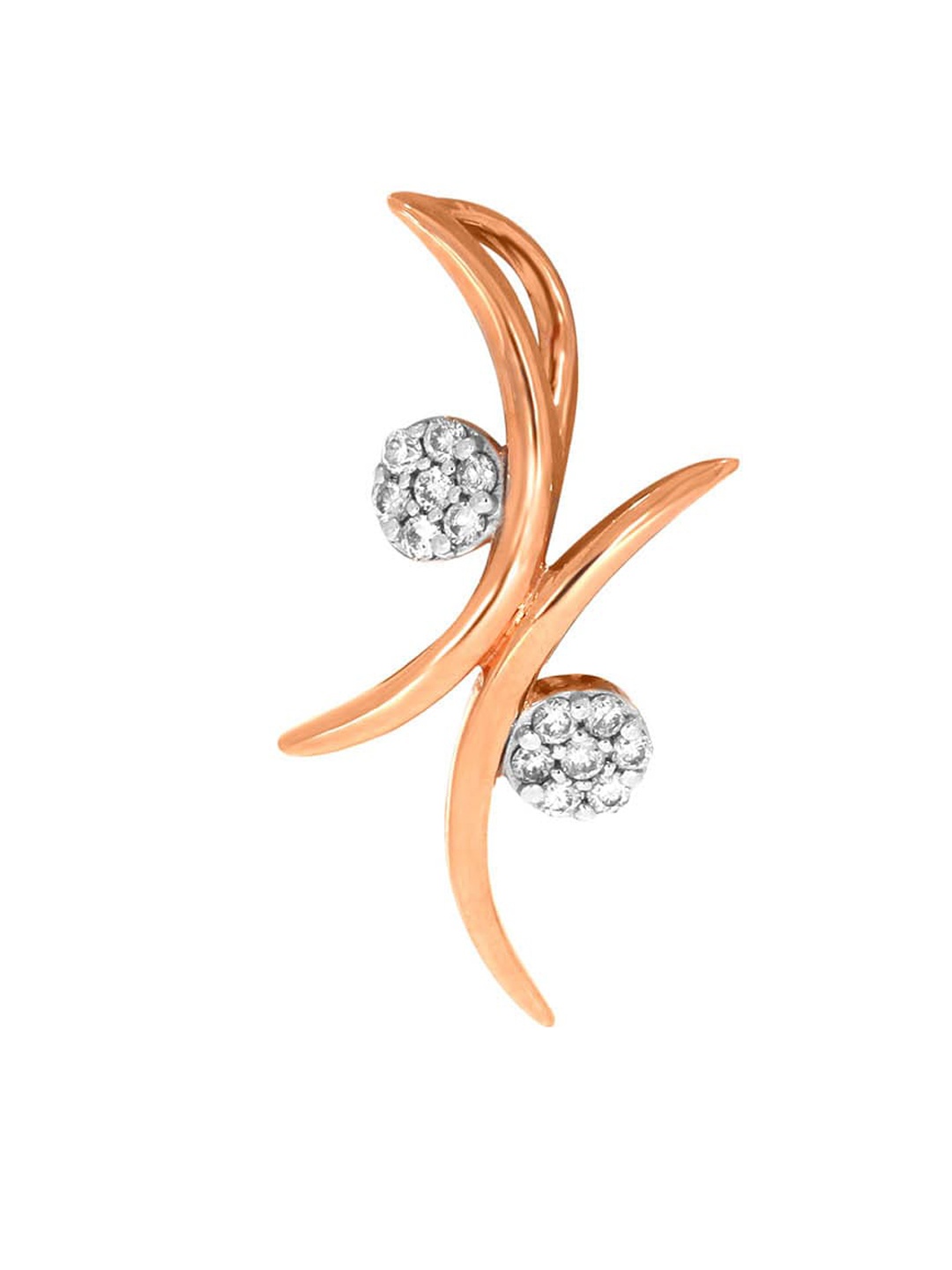 

SENCO 14 KT Rose Gold Exquisite Moon Diamond Pendant-1.0gm