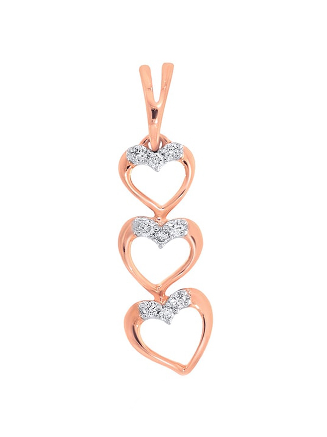 

SENCO 14K Rose Gold Diamond Pendant -0.55gm