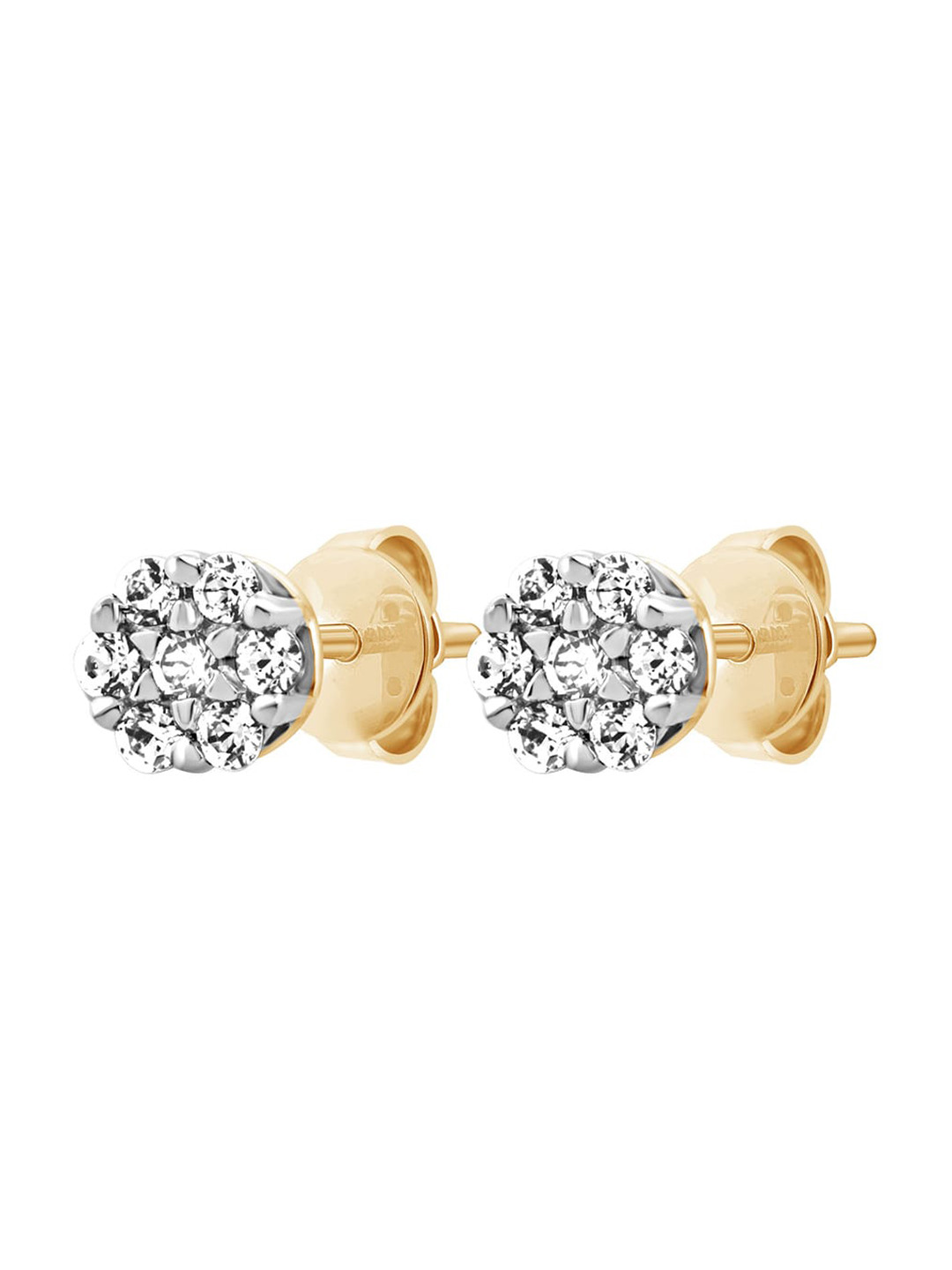 

SENCO 14KT Gold Lunar Diamond Studs Earrings-1.25 gm, Yellow