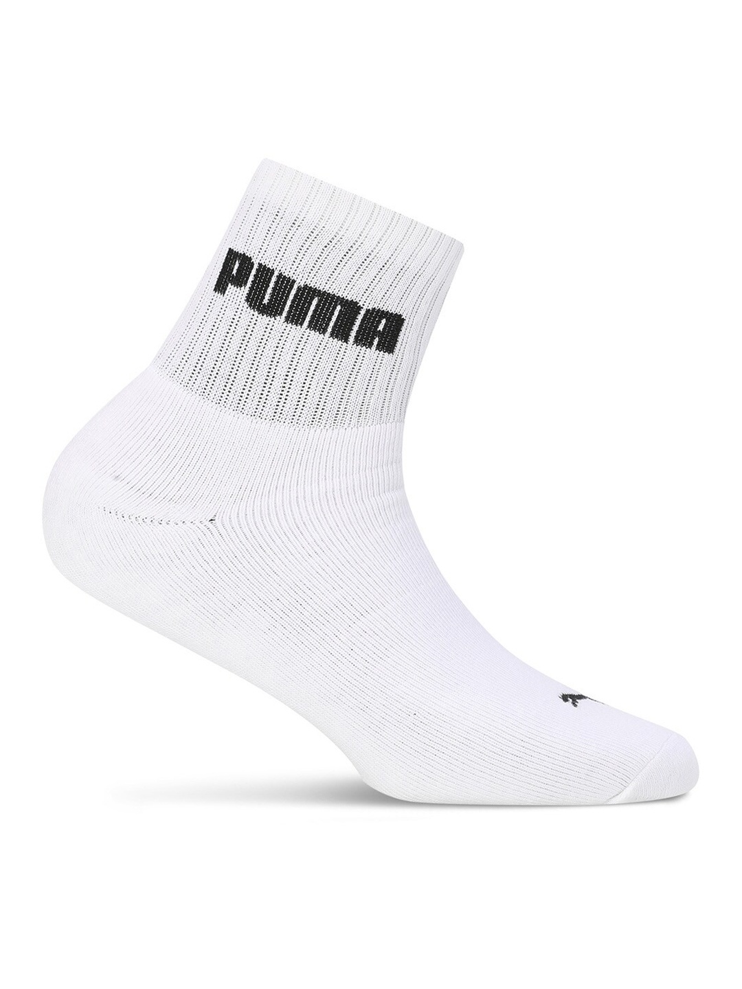 

Puma Unisex Patterned Cotton Above Ankle-Length Socks, White