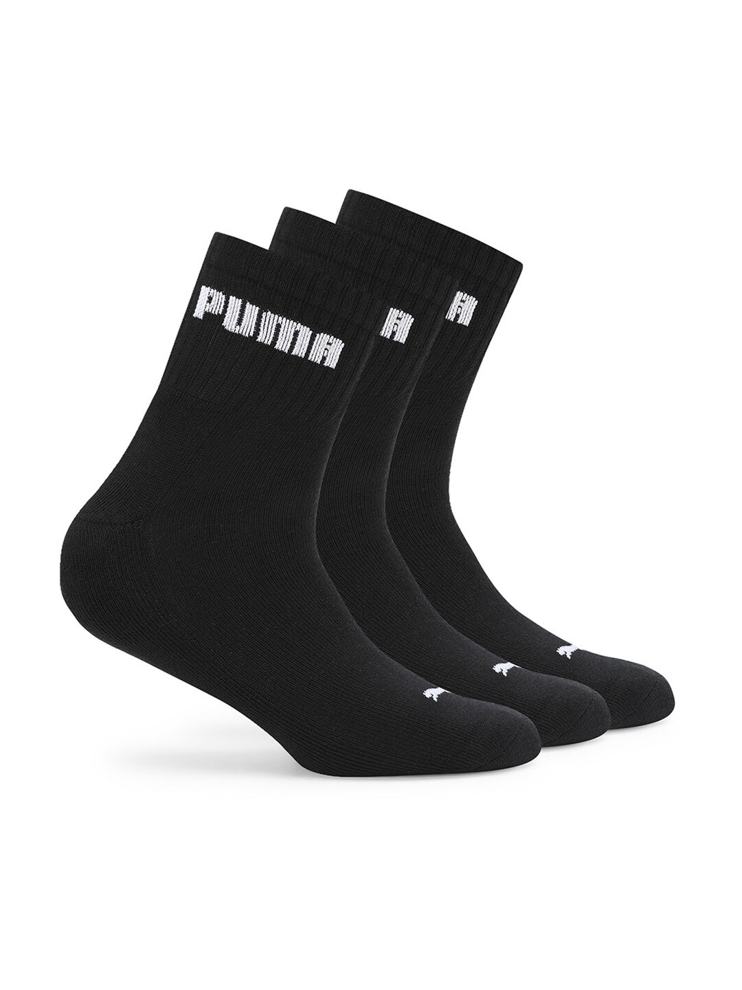 

Puma Unisex Pack Of 3 Sports Quarter Cotton Socks, Black