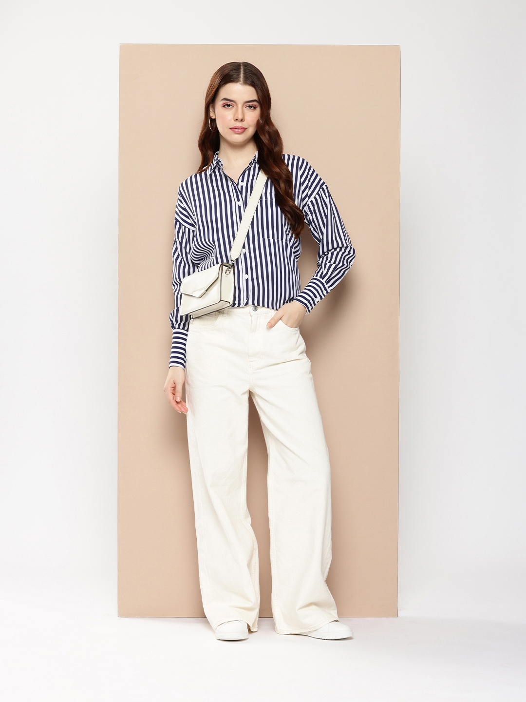 

encore by INVICTUS Striped Casual Shirt, Navy blue