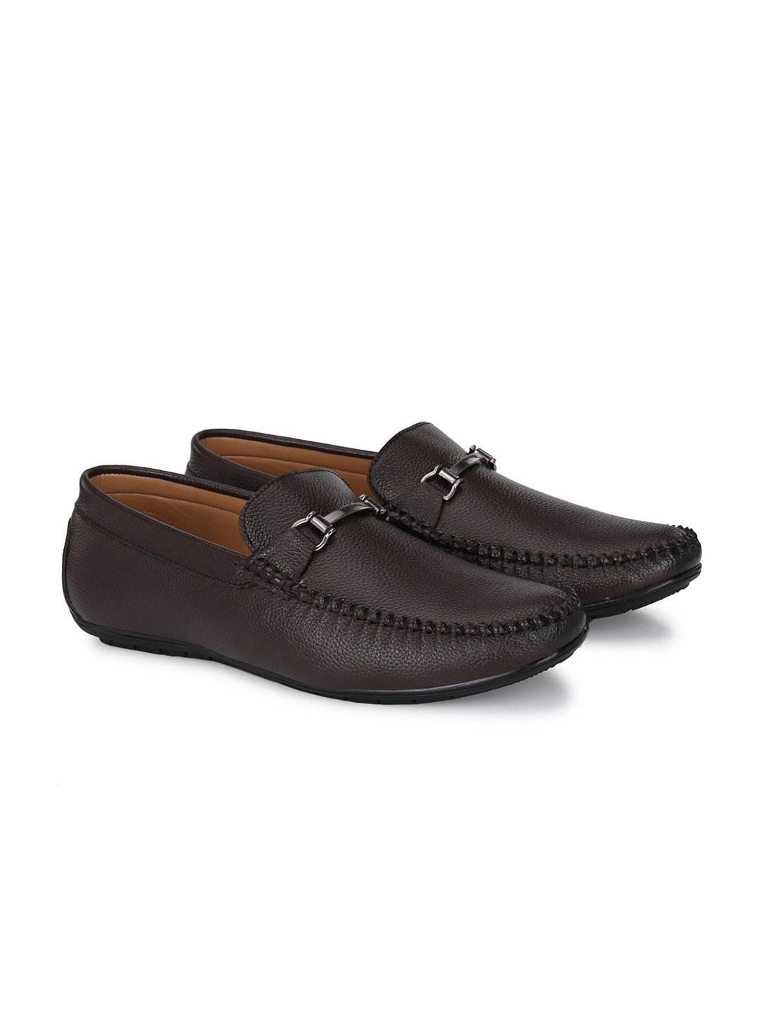 

CARLO ROMANO Men Round Toe Lightweight Loafers, Brown