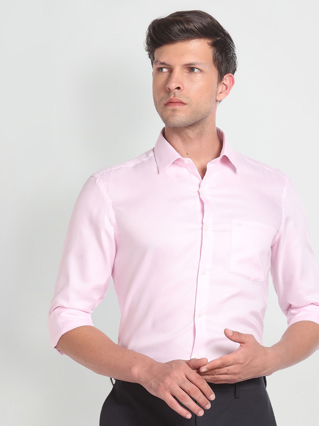 

Arrow Slim Fit Opaque Formal Shirt, Pink