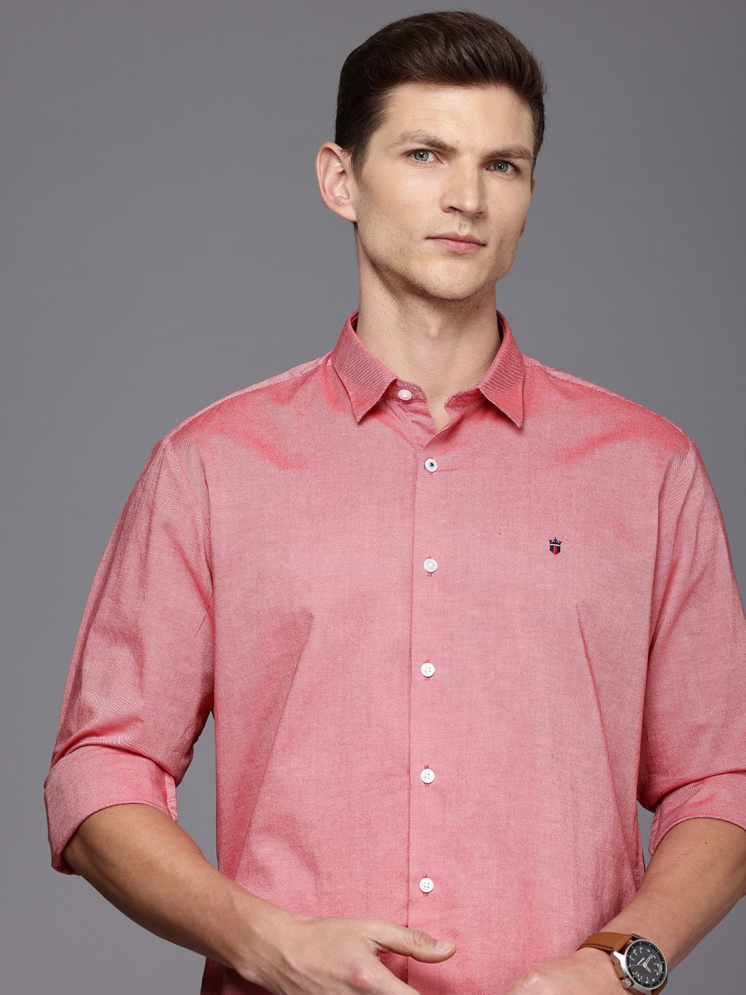 

Louis Philippe Sport Slim Fit Pure Cotton Casual Shirt, Red