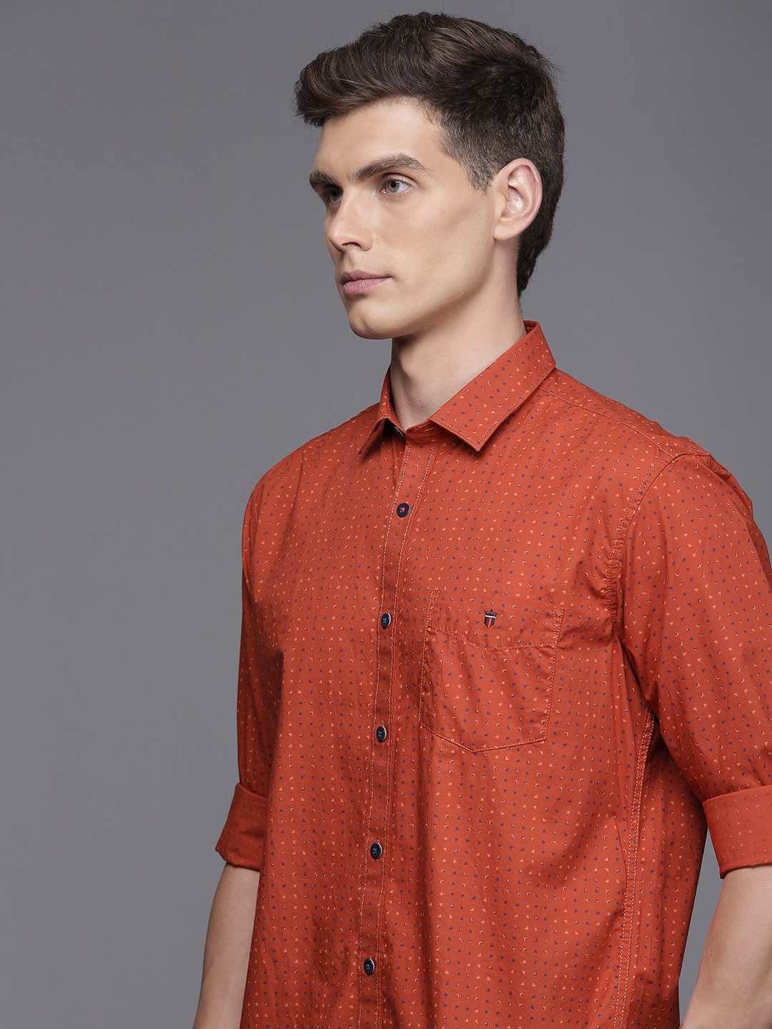 

Louis Philippe Sport Slim Fit Printed Casual Shirt, Red