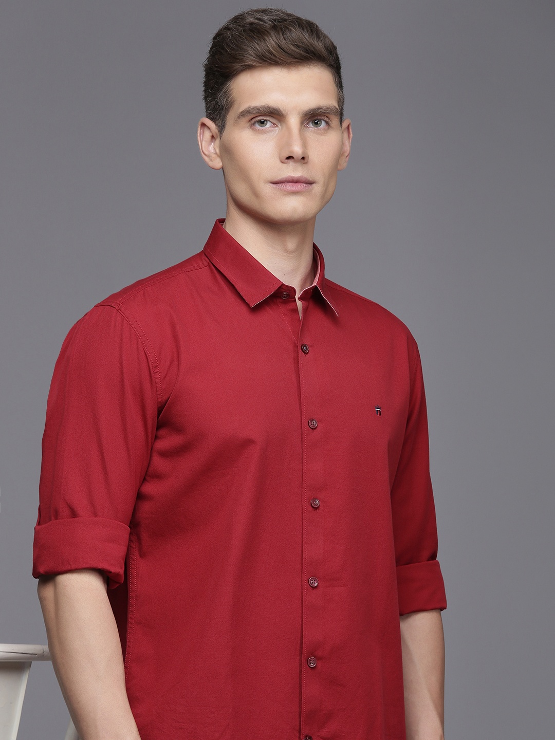 

Louis Philippe Sport Slim Fit Pure Cotton Shirt, Maroon