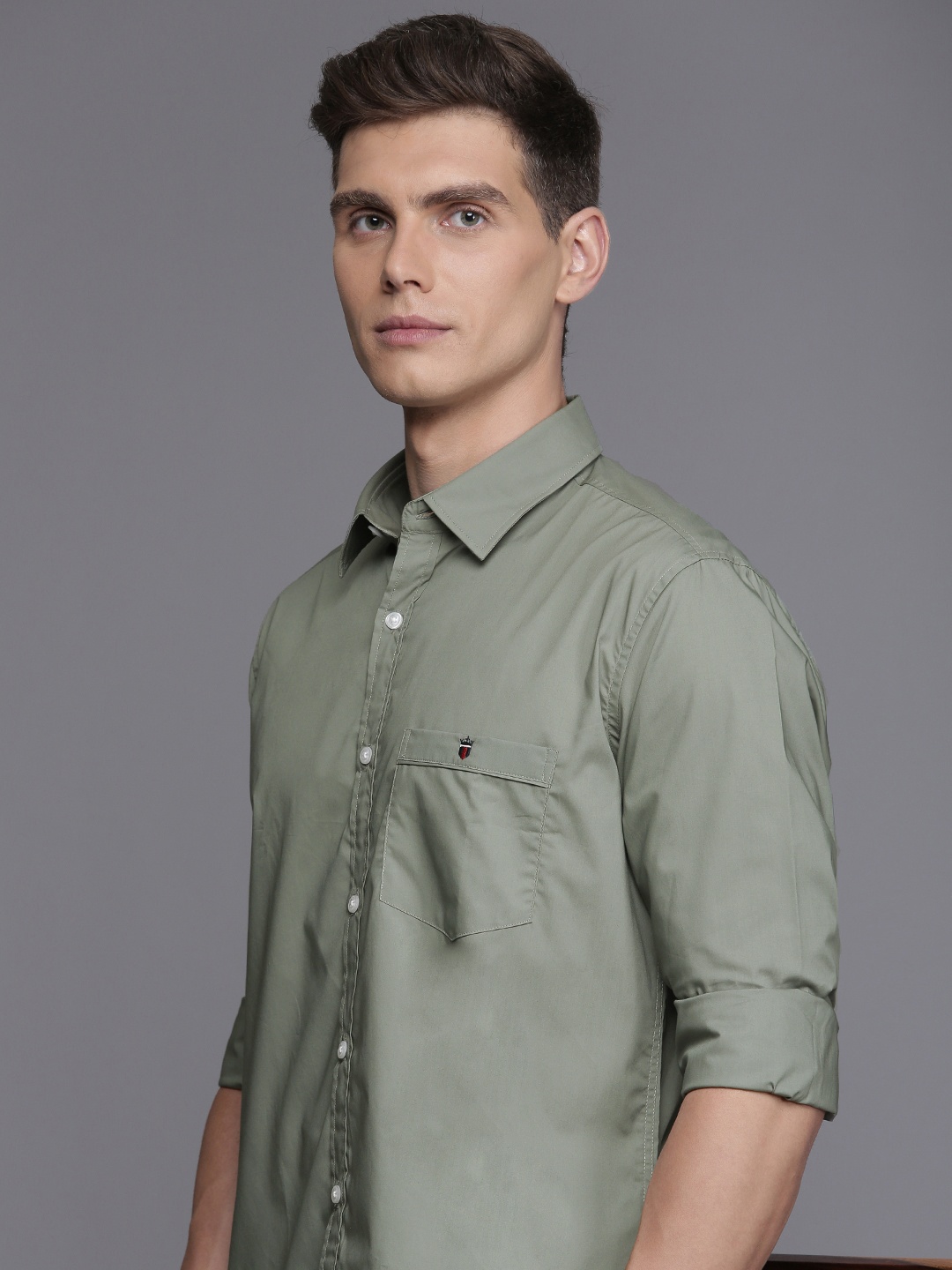 

Louis Philippe Sport Slim Fit Pure Cotton Shirt, Green