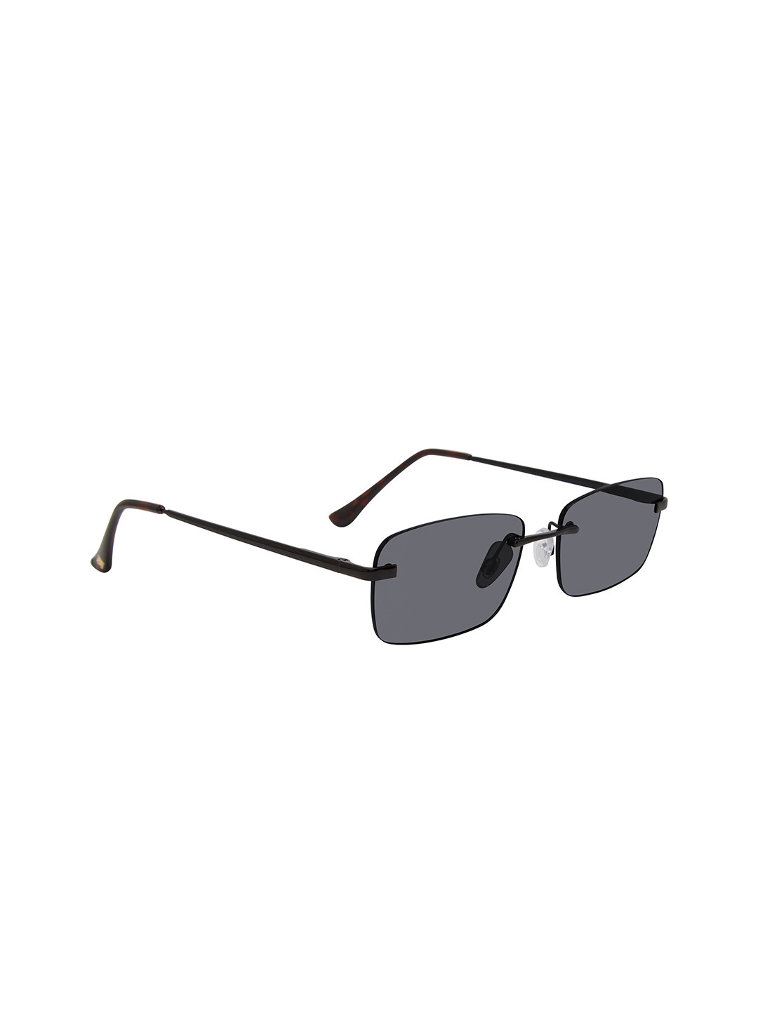 

Steve Madden Outlook Unisex Rectangle Sunglasses with UV Protected Lens 16426949588, Black