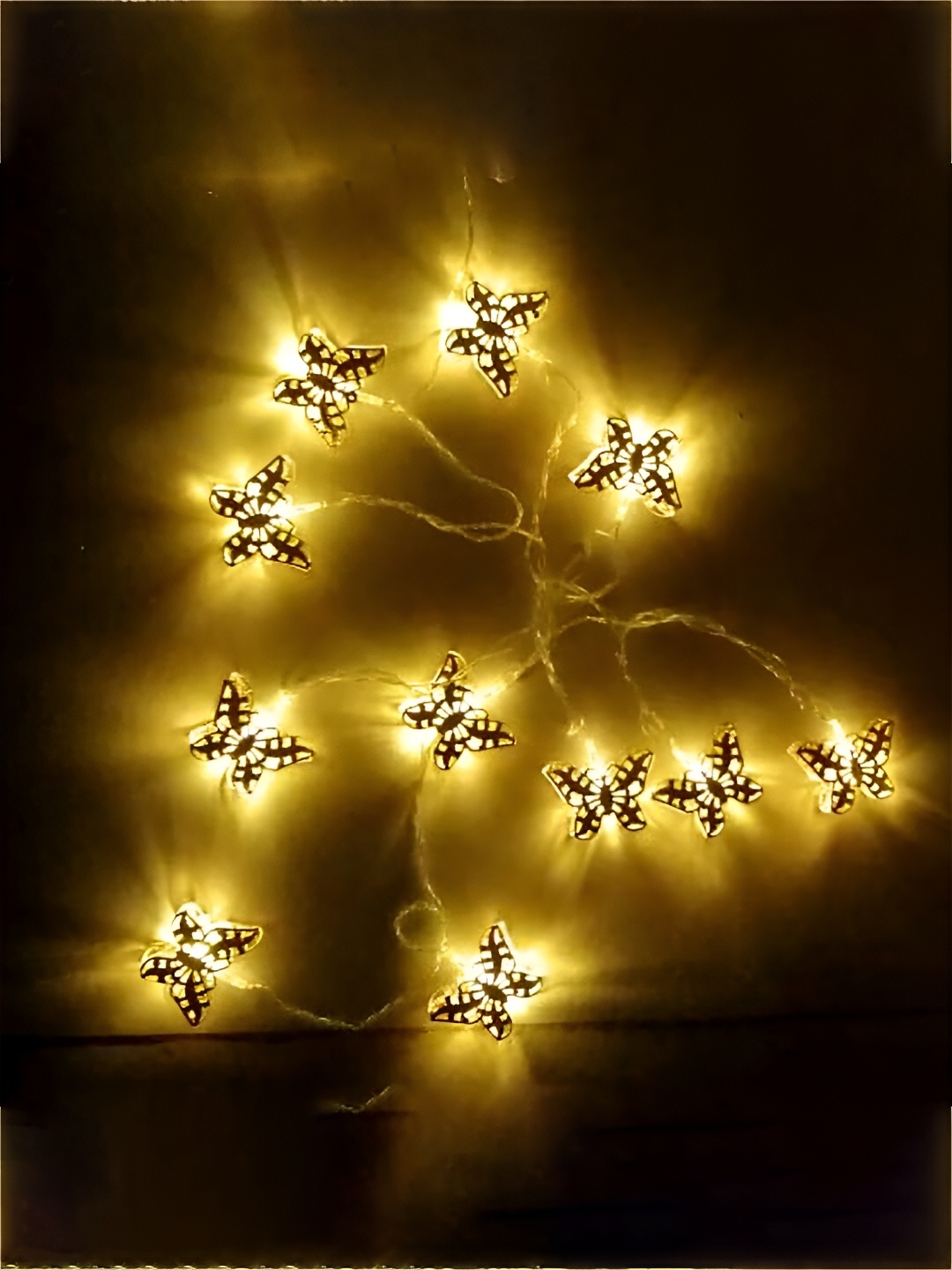 

Kuber Industries Gold-Toned Butterfly String Lights, Beige
