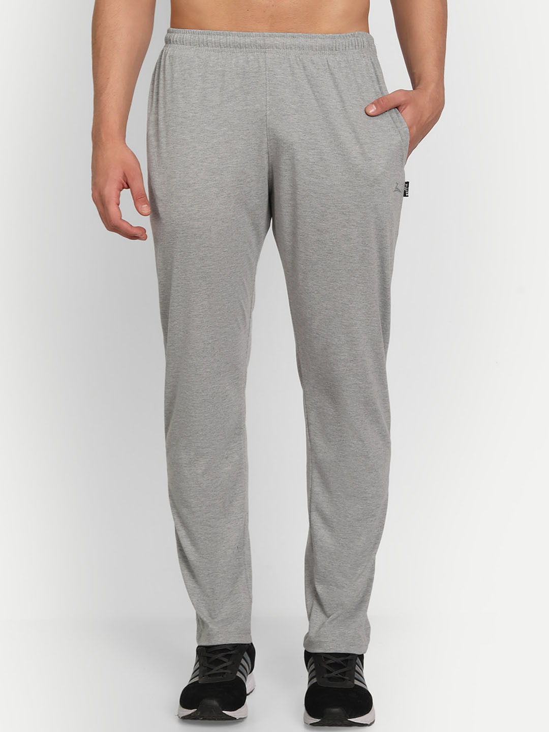 

ZEFFIT Men Cotton Track Pants, Grey