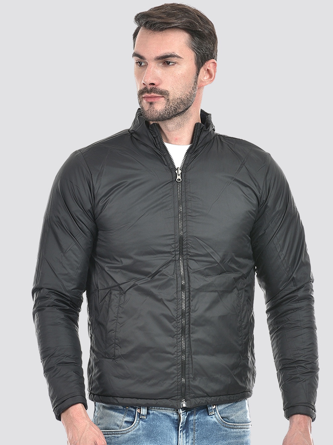 

Lawman pg3 Men Reversible Crop Puffer Jacket, Black