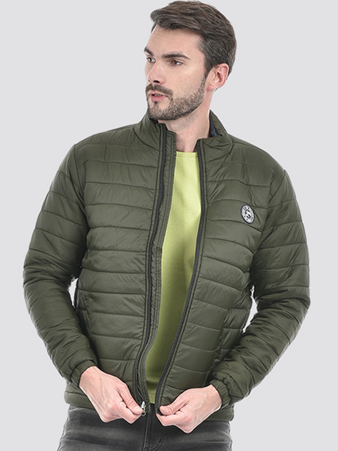 

Lawman pg3 Men Reversible Puffer Jacket with Patchwork, Multi