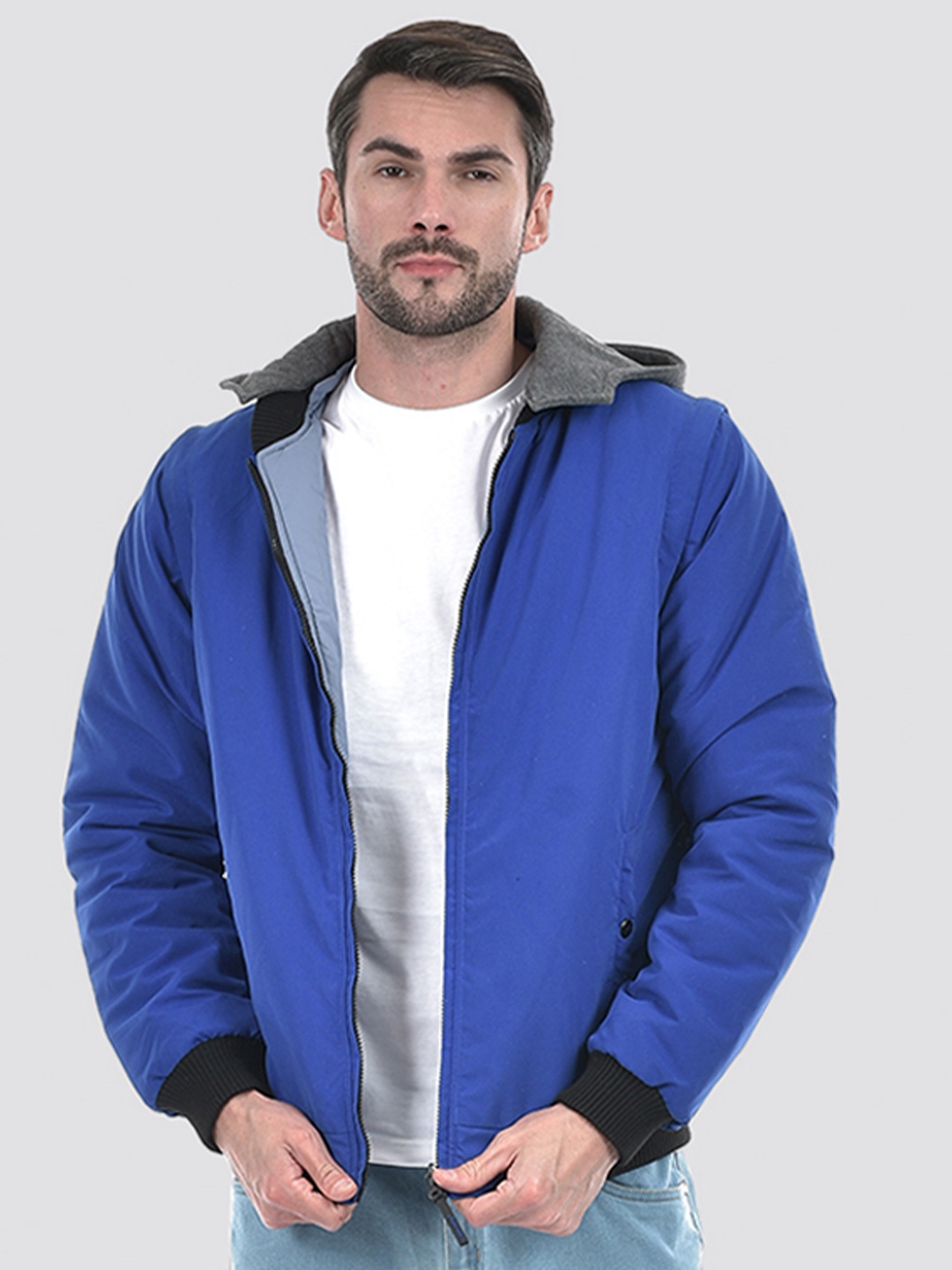 

Lawman pg3 Men Reversible Crop Bomber Jacket, Multi