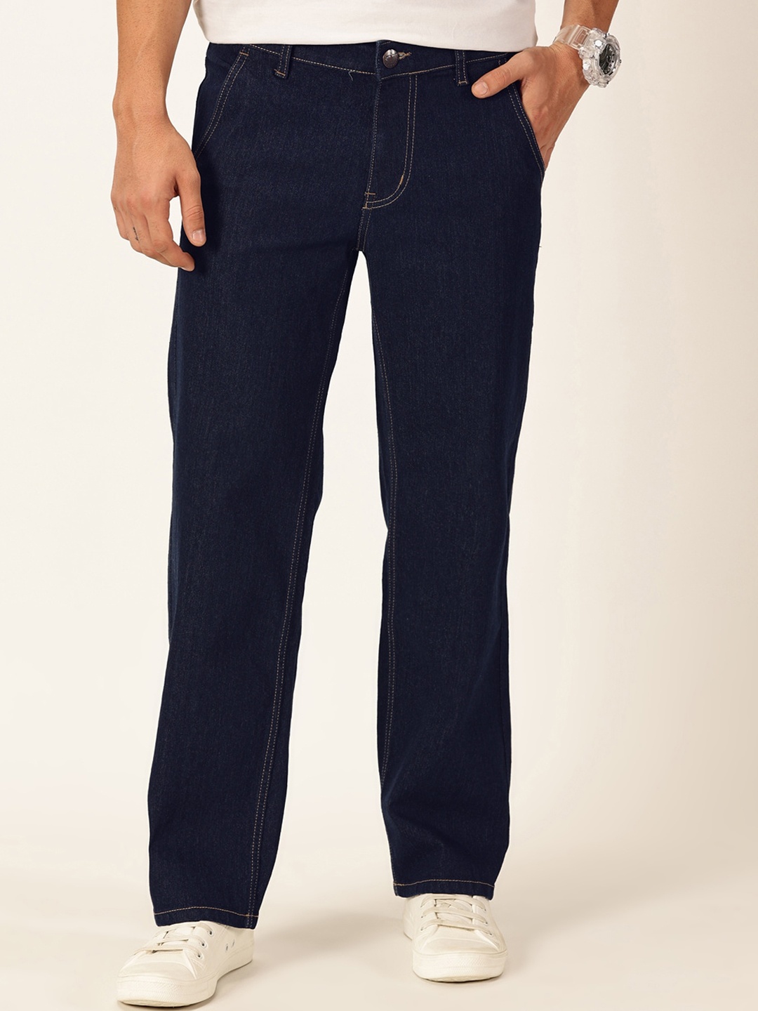 

Thomas Scott Men Smart Relaxed Fit Stretchable Jeans, Navy blue