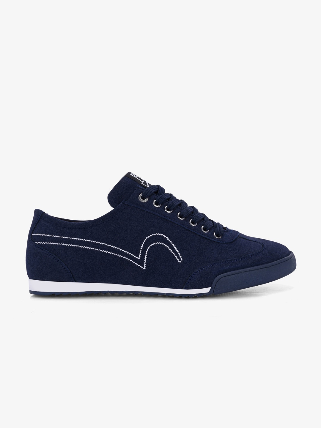 

SPYKAR Men Textured Comfort Insole Contrast Sole Lace-Ups Sneakers, Navy blue