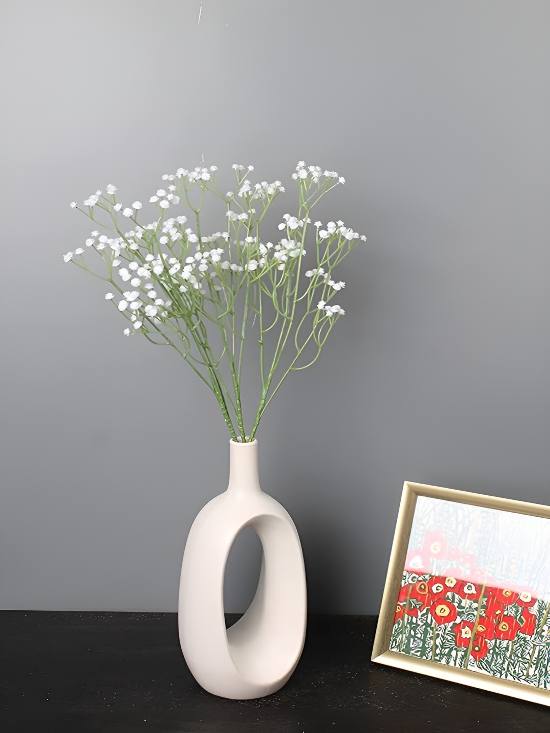 

ARTSY White Gypsophilia Artificial Flower With Pot