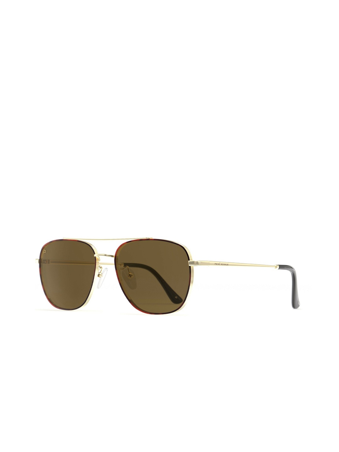 

PRIVE REVAUX The Floridian/S Unisex Square Sunglasses - UV Protected Lens 810036102032, Bronze