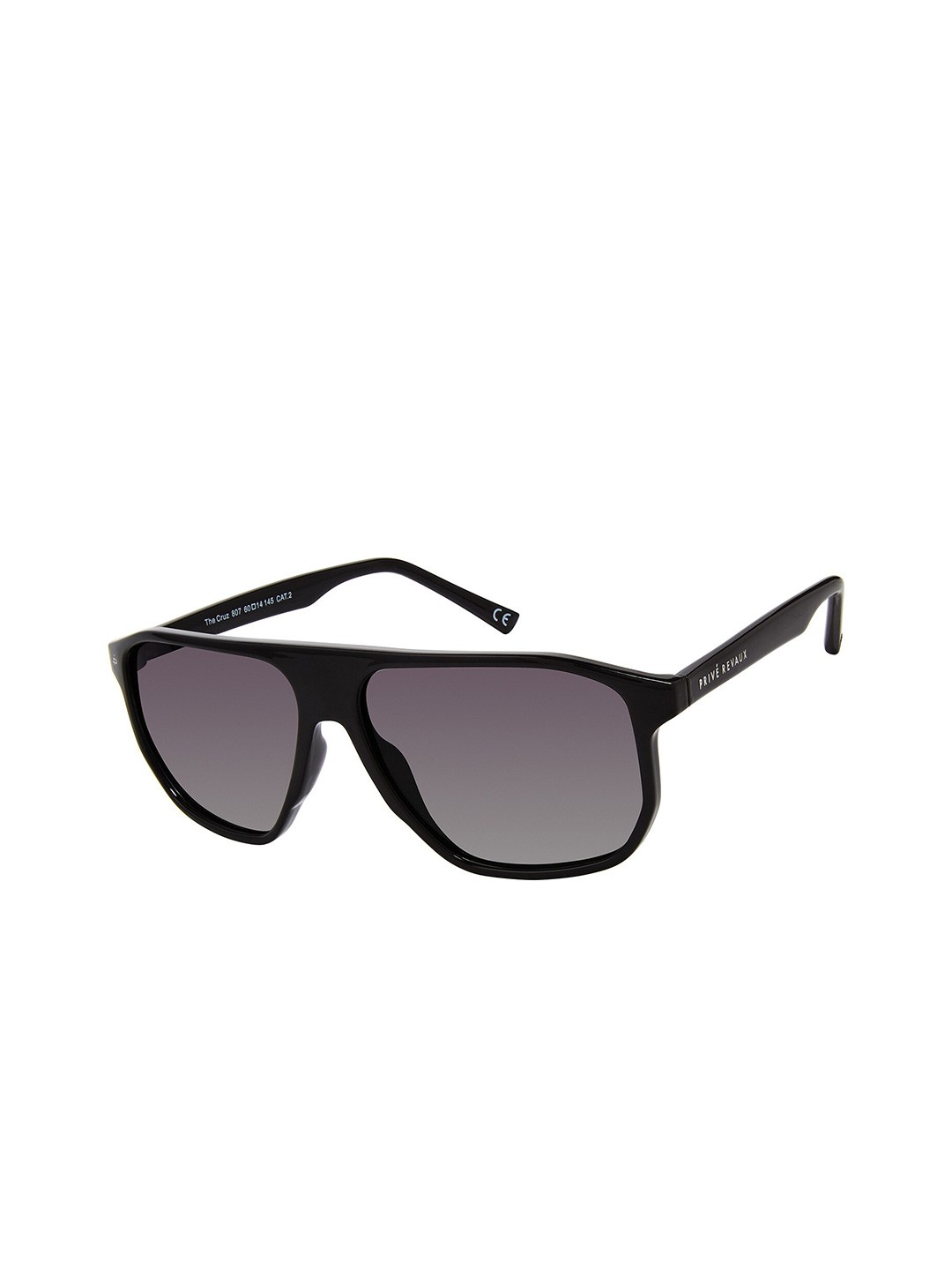PRIVE REVAUX The Cruz/S Men Oversized Sunglasses with Polarised and UV Protected Lens, Grey