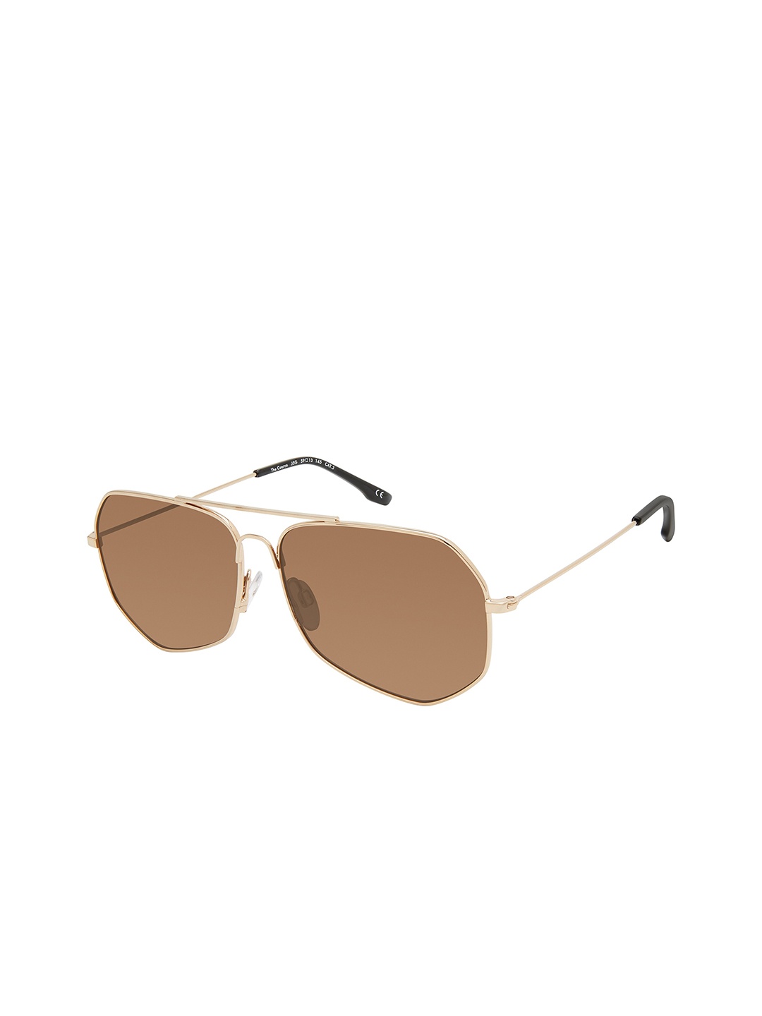 

PRIVE REVAUX The Cuervo/S Unisex Rectangle Sunglasses - UV Protected Lens 840219216874, Brown