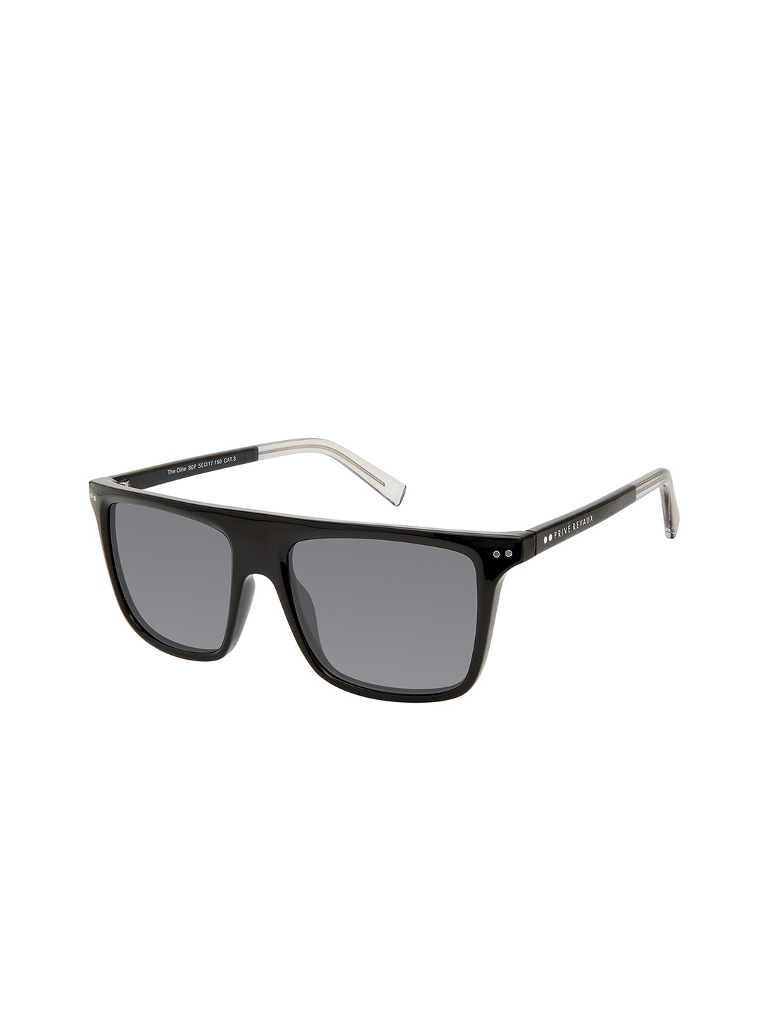 

PRIVE REVAUX The Ollie/S Unisex Square Sunglasses With UV Protected Lens 840219217062, Grey