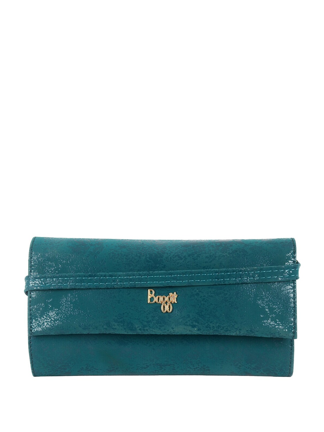 

Baggit Women Textured Two Fold Wallet, Green