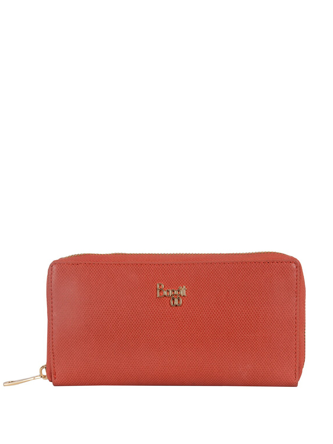 

Baggit Women Textured Zip Around Wallet, Red