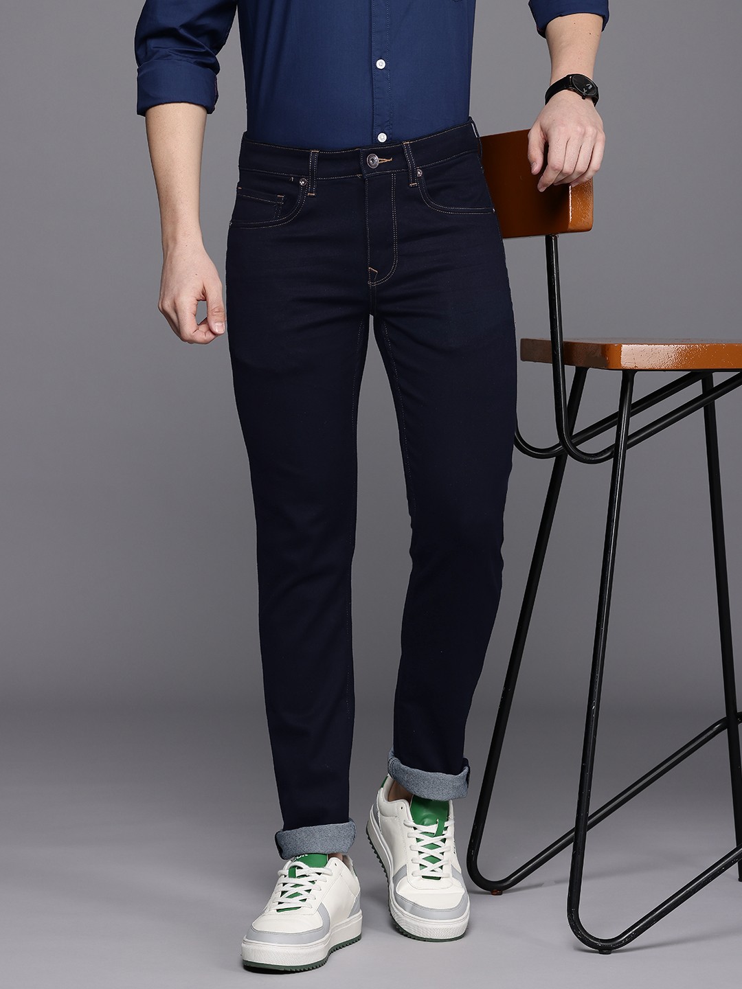 

Louis Philippe Jeans Men Super Slim Fit Stretchable Jeans, Blue
