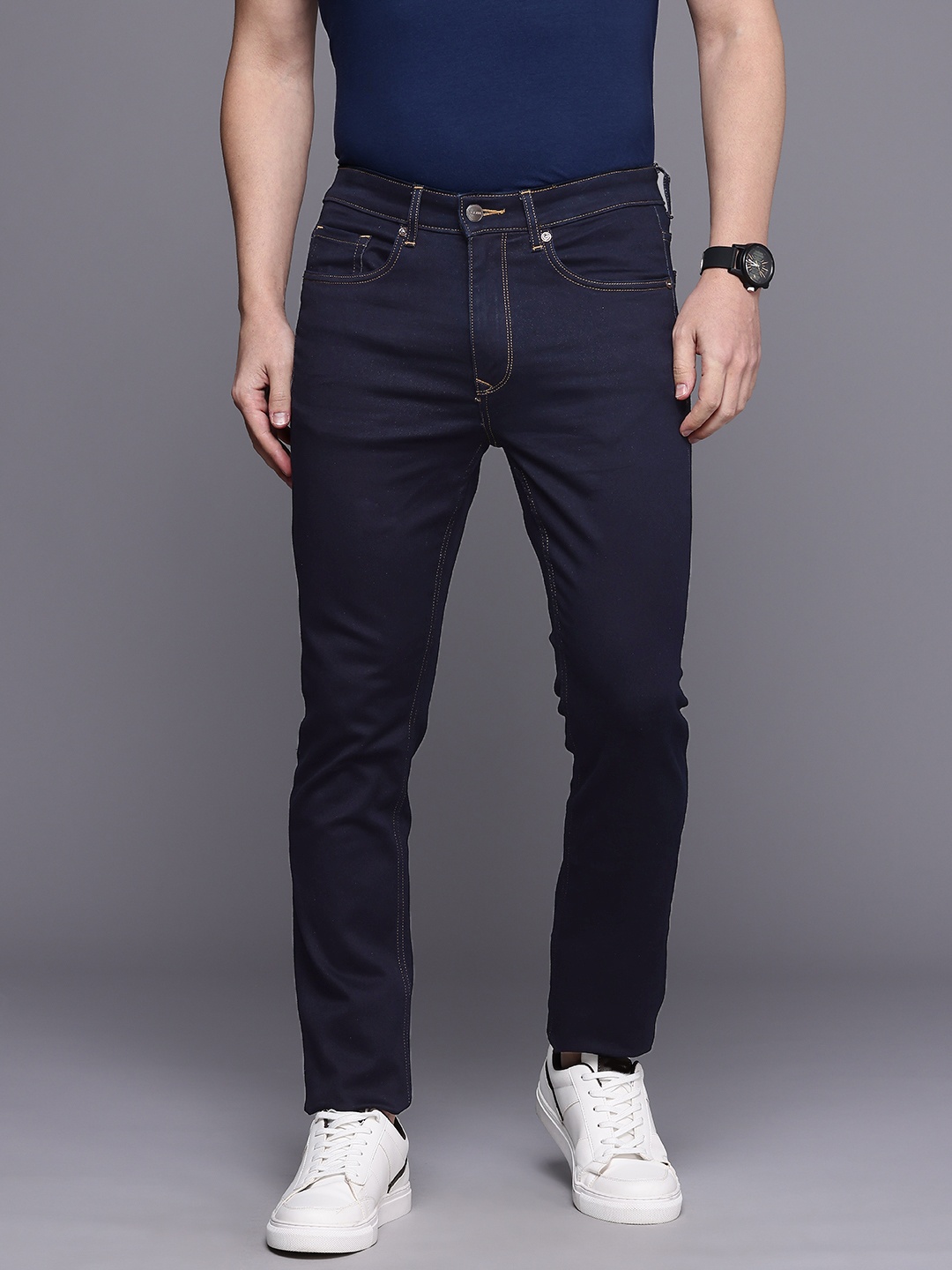 

Louis Philippe Jeans Men Albert Super Slim Fit Stretchable Jeans, Blue