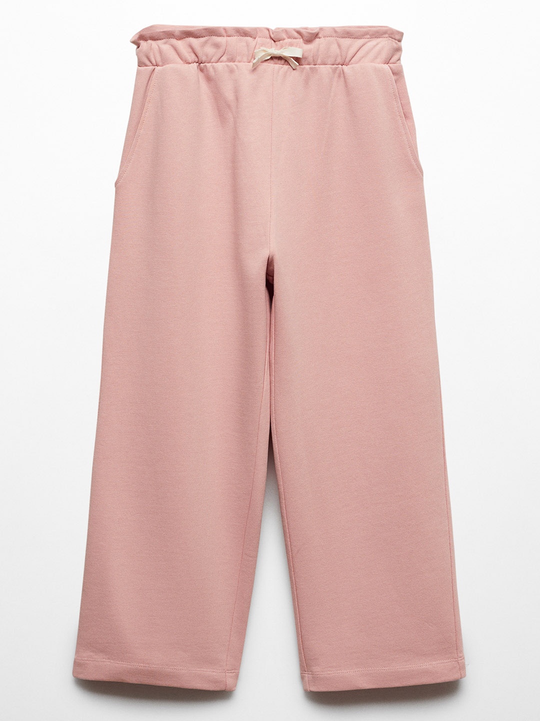 

Mango Kids Girls Cotton Parallel Trousers, Pink