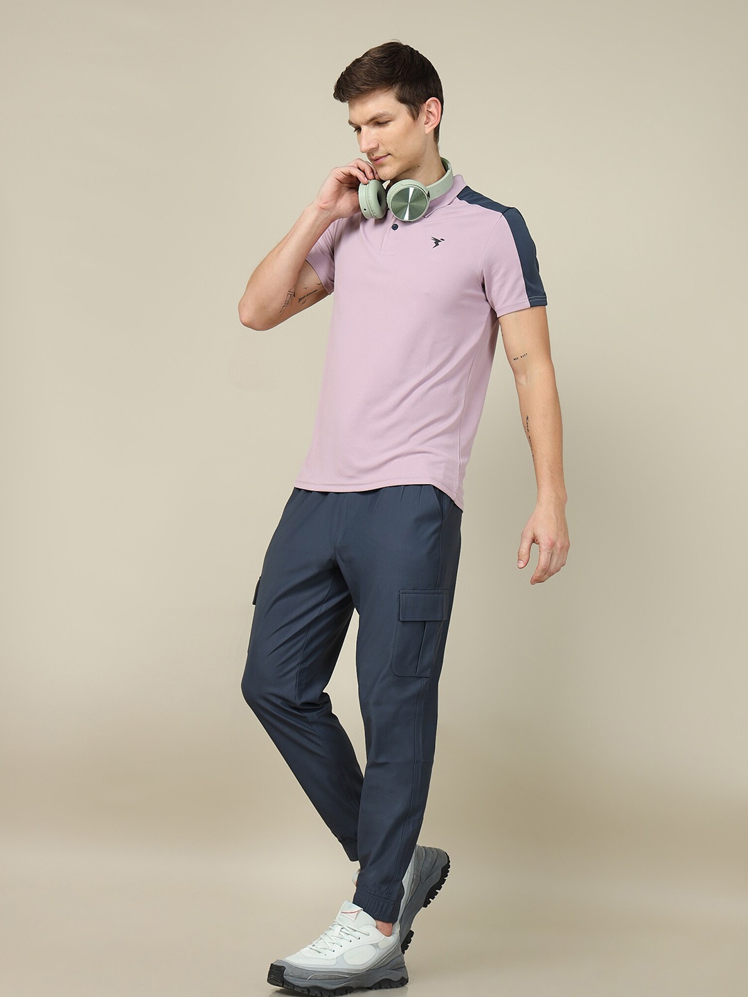 

Technosport Polo Collar Anti Static Relaxed Fit Training T-shirt, Purple