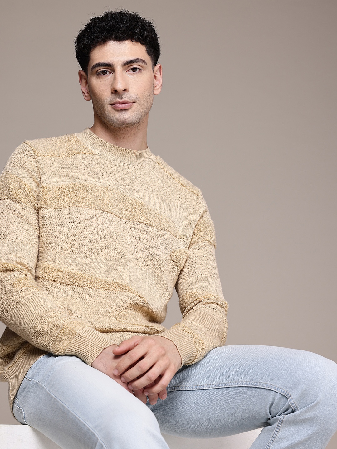 

French Connection Self Designed Pullover, Beige