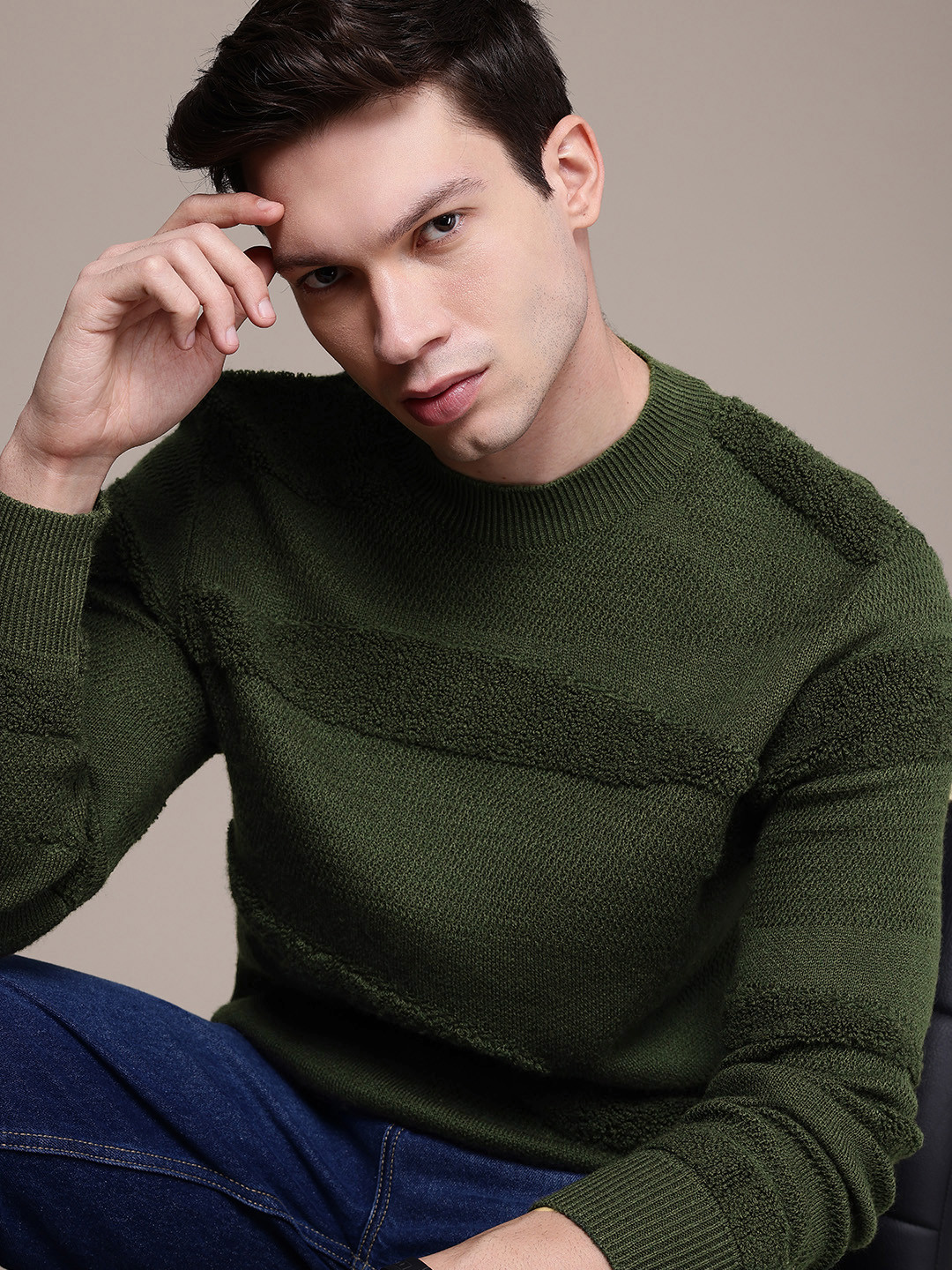 

French Connection Self Designed Pullover, Green